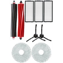 Rovexa Roborock Qrevo Master Uyumlu 3 Aylık Yaşam Kiti Siyah Yan Fırçalı