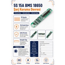 5s 15A Bms 18650 Lityum Pil Şarj Koruma Devresi