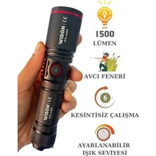 WISON WS-4400 Profesyonel El Feneri – Değişken Odaklı, Lazer Işık, Type-C Şarj ile Maksimum Performans