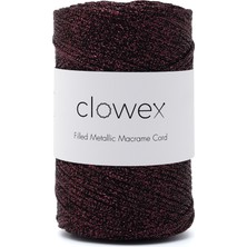 Clowex Metalik Pamuk Simli Örgü İpi, Fuşya 2.5mm Premium Çanta ve Supla İpliği, 200 Gram 250 Metre Tığ El Örgü İpi