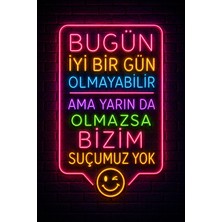 Lucena Neon Espirili Duvar Yazısı Mdf Tablo Dekoratif Komik Ofis Ev Duvar Dekoru