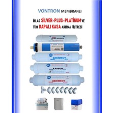Netsu -Vontron Membranlı- İhlas Aura Cebilon-Silver ve Tüm Kapalı Kasa 5 li Su Arıtma Filtre seti