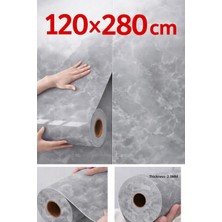 Gri Mermer Desenli Ukab Dekor Kendinden Yapışkanlı Duvar Paneli 60X280 cm Şık ve Lüks Kullanım Alanları
