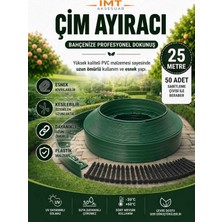İmt Aksesuar Esnek Pvc Çim Ayırıcı Bahçe Peysaj Düzenleyici (25 Metre Yeşil) Çim Sınırlayıcı Esnek Plastik Taş Toprak Ayraç Bariyer Peyzaj Bordürü