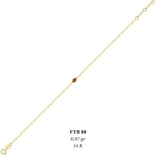 Garnet Taşlı Altın Bileklik