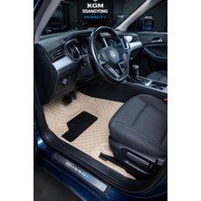 Kgm Ssangyong Musso Ev Bej-Krem Renk 8d Diamond Premium Kaymaz Deri Oto Paspas