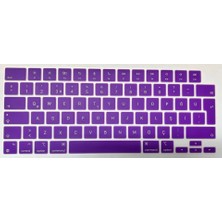 Arabulalaca Macbook Neo 13 Inç A3404 Türkçe Q Silikon Klavye Koruyucu Mor Renk