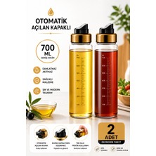 Empressco Iki Adet Cam Yağlık, Dayanıklı, Damlatmaz, Bakır Tik Tak Kapaklı