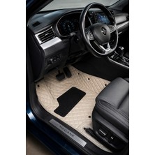 Renault Boreal Bej-Krem Renk 8d Diamond Premium Kaymaz Deri Oto Paspas