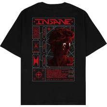  Insane Siyah Oversize Unisex T-Shirt