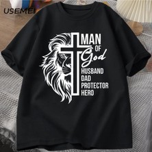  Adam Tanrı T Shirt Kadın Hıristiyan Baba T-Shirt Koca Babalar Günü Tshirt Rahat Pamuk Kısa Ko