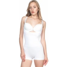 Mestore Arias Closet Beyaz Mı Emay 2058 Göğsü Açık Kısa Paça Boy Korse