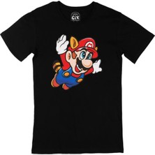  Uçan Mario Siyah Tişört