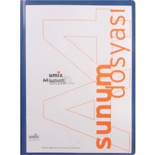 Umix A4 Önden Cepli 10'lu Standart Sunum Dosyası Lacivert U1101P-LA