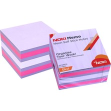 Kitabevimden Noki Yapışkanlı Not Kağıdı Küp 450 Syf 75X75 Neon Ebruli 12014-44