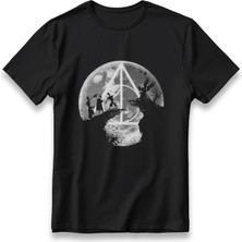  Harry Potter Ölüm Yadigarları Üçgen Movie Model T-Shirt Unisex %100 Pamuklu Regular Baskı Tişört