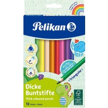 Kitabevimden Pelikan Kuru Boya Kalemi Jumbo Üçgen 12 Li 724039