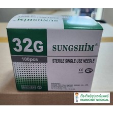 Matrixmed Sungshim 32G 4 mm Mezoterapi Iğnesi – 50 Adet