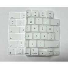 Arabulalaca Macbook Neo 13 Inç A3404 Türkçe Q Silikon Klavye Koruyucu Beyaz Renk