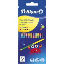 Kitabevimden Pelikan Kuru Boya Çift Uçlu 12 Li 700146