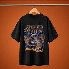  Avenged Sevenfold Hollywood 2018 Konser Oversize Unisex Tisort