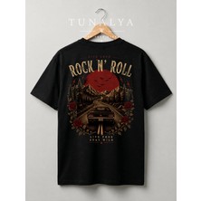  Tunalya Rock Özgür Ronknroll Tasarımlı Premium Baskılı Unisex Pamuklu Tişört - Yüksek Kalite