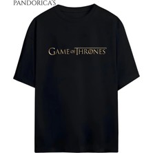  Game Of Thrones Tasarımı Yazılı Baskılı Unisex Pamuklu T-Shirt
