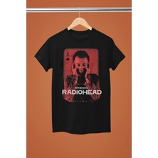  Radıohead Baskılı Pamuklu Kısa Kollu Regular Kalıp Rock Tshırt