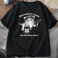  Siyah Çilek Izin Verilmez Ama Benim Glock Izin Verilmez Kedi Komik Kedi Baba