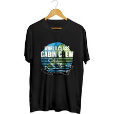  World Class Kabin Memuru Baskılı Unisex Tişört