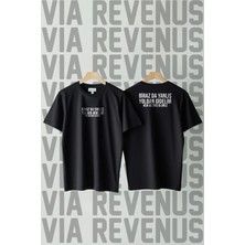  Biraz Da Yanlış Yoldan Gidelim Ön ve Arka Baskılı Geniş Kalıp %100 Pamuk Tshirt