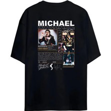  Popun Kralı Michael Jackson Tasarımlı Premium Pamuklu Unisex Tişört