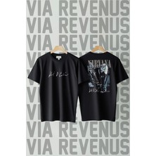  Nirvana Kurt Cobain Imza Baskılı Bisiklet Yaka Bol Kesim %100 Pamuk Unisex Tshirt