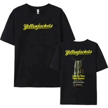  Siyah Grafik Tv Dizisi Yellowjackets Baskılı Yaz Tees Hip Hop Unisex