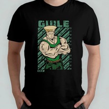  Street Fighter Guile Unisex %100 Pamuklu Bisiklet Yaka T-Shirt Model 1