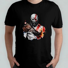  God Of War Kratos Unisex %100 Pamuklu Bisiklet Yaka T-Shirt Model 5