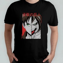  Attack On Titan Eren %100 Pamuklu Bisiklet Yaka T-Shirt Model - 1