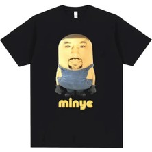  Siyah Rapçi Kanye West Minye Komik Meme Hip Hop Vintage Tshirt