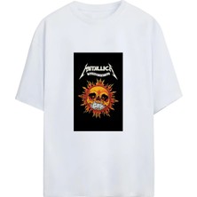  Metallıca Unısex Oversıze Pamuklu T-Shırt