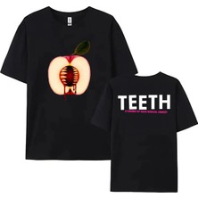  Siyah Diş Müzikal Komedi Baskılı /erkek Leri Grafik Tees Tops Yu