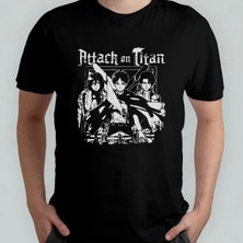  Attack On Titan Unisex %100 Pamuklu Bisiklet Yaka T-Shirt Model 4