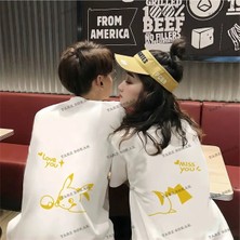  2 Adet Tir Harajuku Style Çift Sevgili Kombinleri Couple Clothing Yeni Sezon