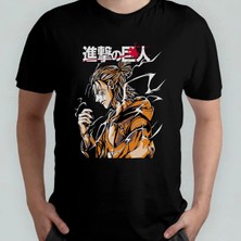  Attack On Titan Eren Jaeger_ %100 Pamuklu Bisiklet Yaka T-Shirt Model 13