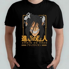  Attack On Titan Eren Jaeger_ Unisex %100 Pamuklu Bisiklet Yaka T-Shirt Model 8