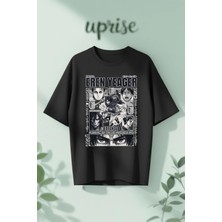  Eren Yeager Attack On Titan Baskılı Pamuklu Oversize T-Shirt