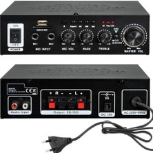 Stereo Amfi 100 Watt Bt Pc Mic USB Sd 12V 220V NOT-306