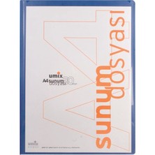Umix A4 Önden Cepli 30'lu Standart Sunum Dosyası Lacivert U1103P-LA
