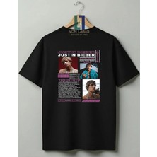  Justin Bieber Tasarımlı Unisex Premium Pamuklu Tişört