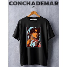  Attack On Titan Levi Ackerman Baskılı Oversize Tshirt