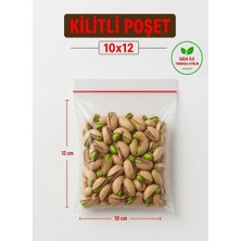 Hg Ambalaj 250 Adet 10X12 cm Şeffaf Kilitli Poşet, Kına Çerez Kuruyemiş Poşeti, Kilitli Torba